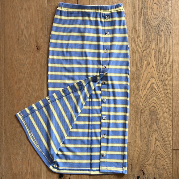 NWT WALTER BAKER Monroe Stripped Knit Ribbed Skirt Elastic Waistband Size XS - Picture 6 of 12